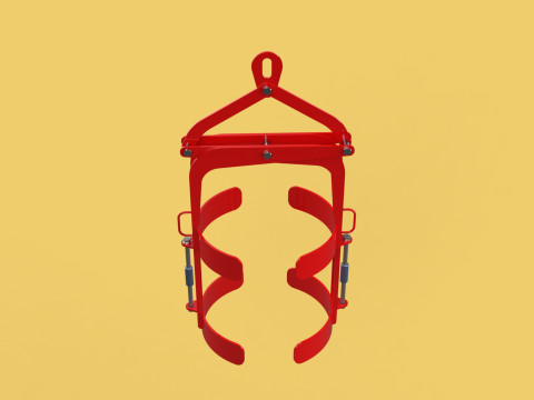 VERTICAL DRUM LIFTER TONGS SCISSOR GRIPPER LIFTING CLAMP GRAB 3D-Modell