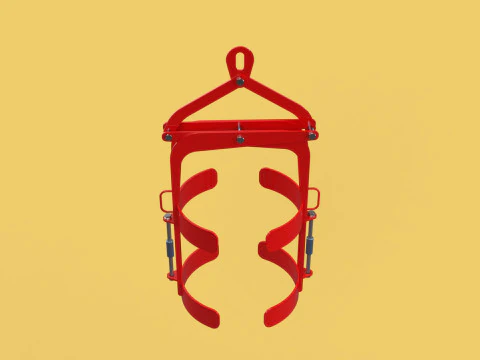 VERTICAL DRUM LIFTER TONGS SCISSOR GRIPPER LIFTING CLAMP GRAB 3D Model