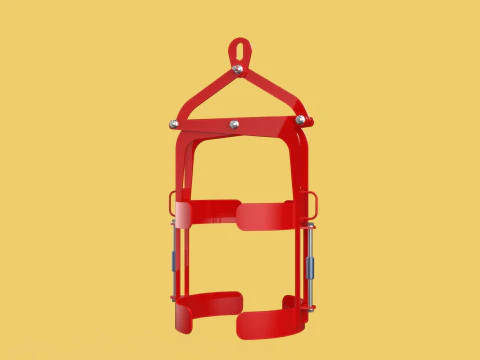 VERTICAL DRUM LIFTER TONGS SCISSOR GRIPPER LIFTING CLAMP GRAB 3D Model