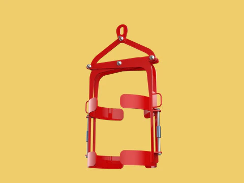VERTICAL DRUM LIFTER TONGS SCISSOR GRIPPER LIFTING CLAMP GRAB 3D Model