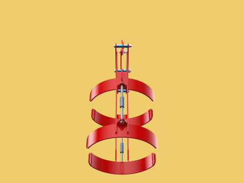 VERTICAL DRUM LIFTER TONGS SCISSOR GRIPPER LIFTING CLAMP GRAB 3D-Modell