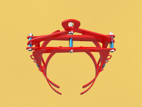 VERTICAL DRUM LIFTER TONGS SCISSOR GRIPPER LIFTING CLAMP GRAB 3D-Modell