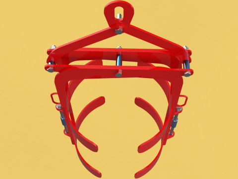VERTICAL DRUM LIFTER TONGS SCISSOR GRIPPER LIFTING CLAMP GRAB 3D-Modell