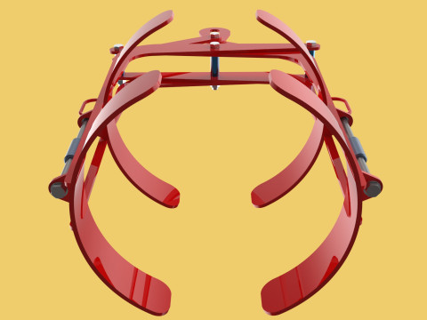 VERTICAL DRUM LIFTER TONGS SCISSOR GRIPPER LIFTING CLAMP GRAB 3D-Modell