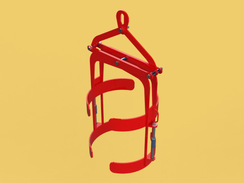VERTICAL DRUM LIFTER TONGS SCISSOR GRIPPER LIFTING CLAMP GRAB 3D-Modell