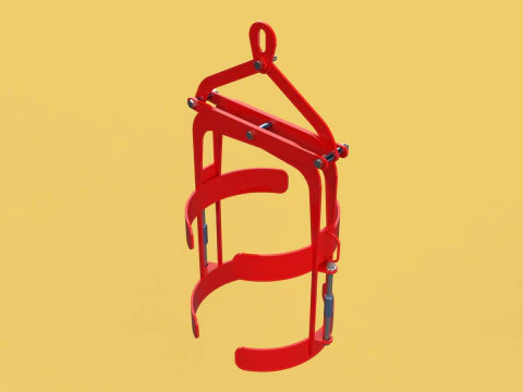 VERTICAL DRUM LIFTER TONGS SCISSOR GRIPPER LIFTING CLAMP GRAB 3D Model