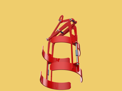 VERTICAL DRUM LIFTER TONGS SCISSOR GRIPPER LIFTING CLAMP GRAB 3D-Modell