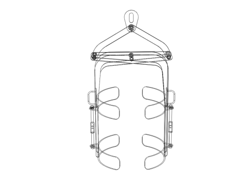 VERTICAL DRUM LIFTER TONGS SCISSOR GRIPPER LIFTING CLAMP GRAB 3D-Modell