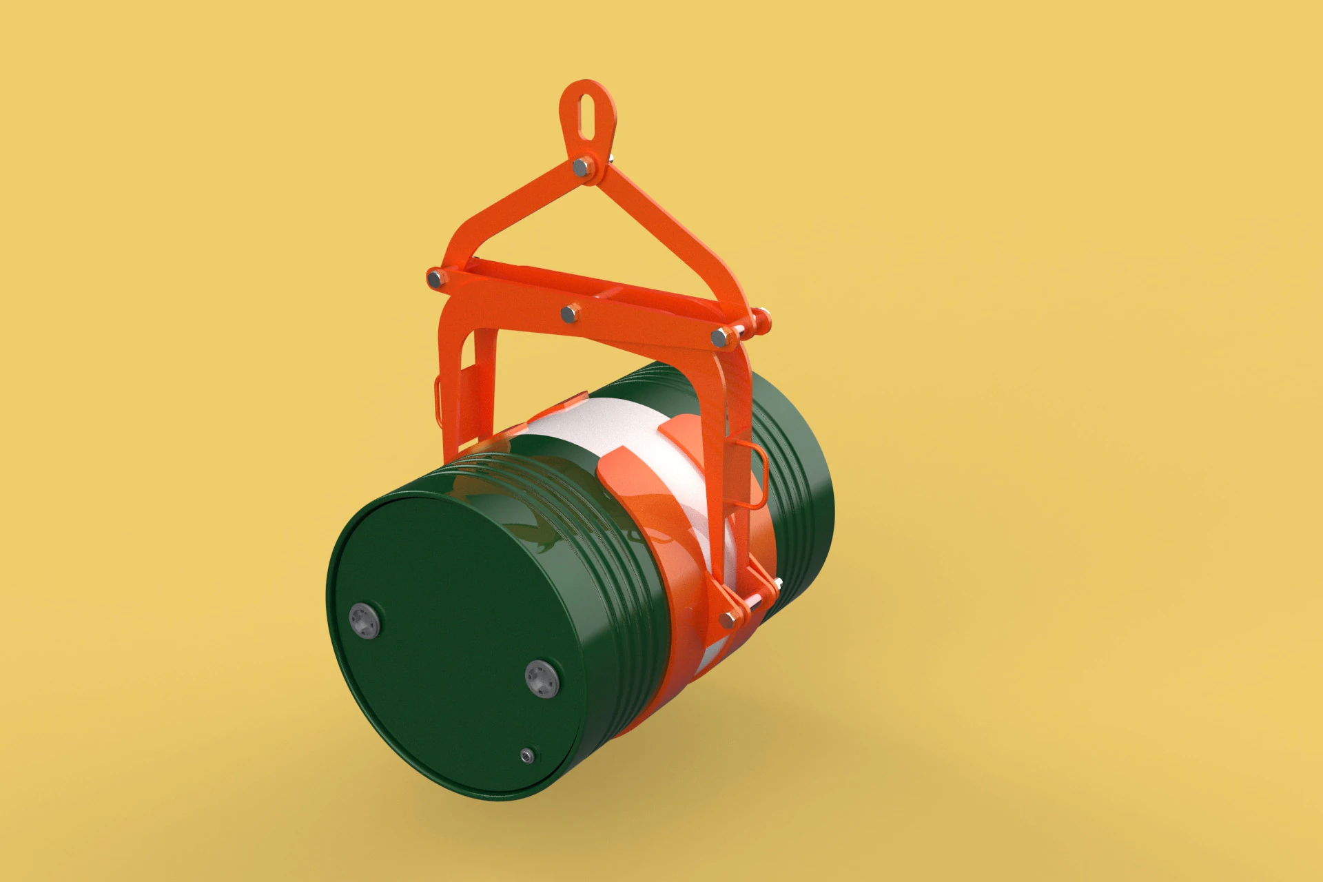 DRUM BARREL HORIZONTAL TONGS SCISSOR GRIPPER LIFTING CLAMP GRAB 3D Model .c4d .max .obj .3ds .fbx .stl .blend