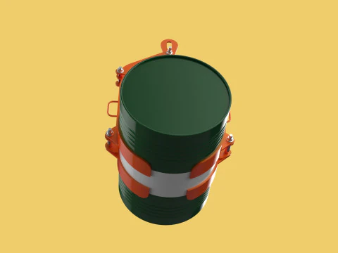 DRUM BARREL HORIZONTAL TONGS SCISSOR GRIPPER LIFTING CLAMP GRAB 3D Model