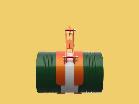 DRUM BARREL HORIZONTAL TONGS SCISSOR GRIPPER LIFTING CLAMP GRAB 3D Model