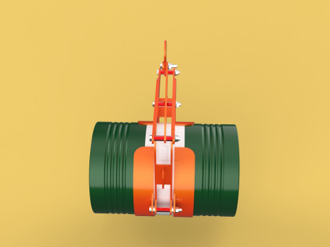 DRUM BARREL HORIZONTAL TONGS SCISSOR GRIPPER LIFTING CLAMP GRAB Modelo 3D