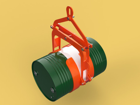 DRUM BARREL HORIZONTAL TONGS SCISSOR GRIPPER LIFTING CLAMP GRAB Modelo 3D