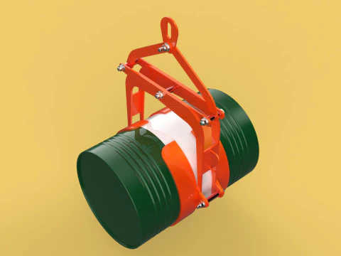 DRUM BARREL HORIZONTAL TONGS SCISSOR GRIPPER LIFTING CLAMP GRAB 3D Model