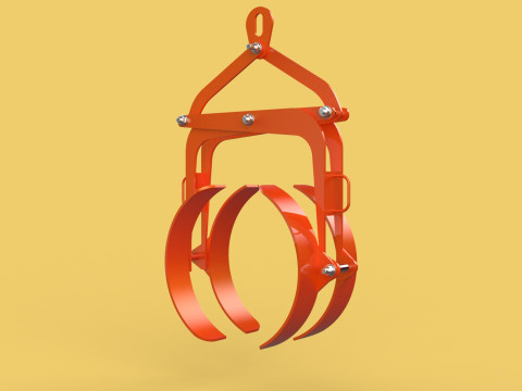 DRUM BARREL HORIZONTAL TONGS SCISSOR GRIPPER LIFTING CLAMP GRAB Modelo 3D