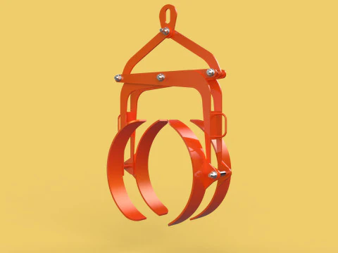 DRUM BARREL HORIZONTAL TONGS SCISSOR GRIPPER LIFTING CLAMP GRAB 3D Model