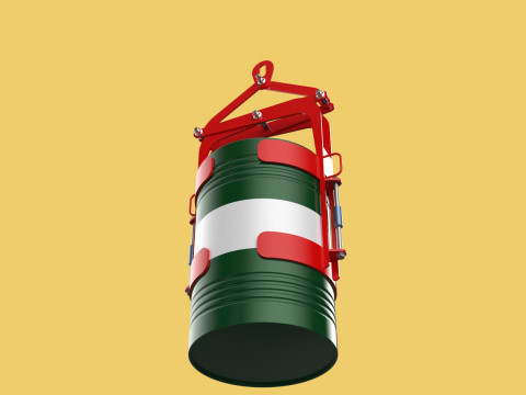 BARREL DRUM VERTICAL TONGS SCISSOR GRIPPER LIFTING CLAMP GRAB Modelo 3D