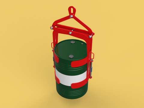 BARREL DRUM VERTICAL TONGS SCISSOR GRIPPER LIFTING CLAMP GRAB Modelo 3D