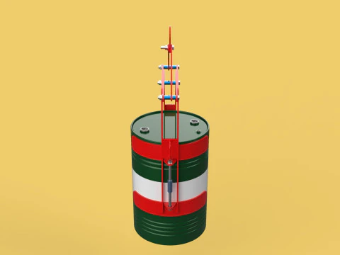 PIN&Ccedil;A VERTICAL DE TAMBOR DE BARRIL GARRA DE TESOURA GRAMPO DE ELEVA&Ccedil;&Atilde;O Modelo 3D