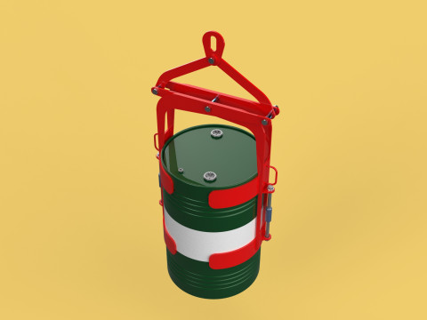 BARREL DRUM VERTICAL TONGS SCISSOR GRIPPER LIFTING CLAMP GRAB Modelo 3D