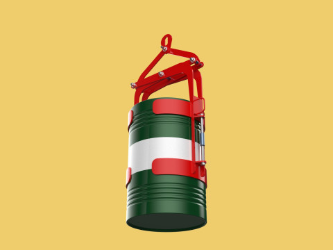 BARREL DRUM VERTICAL TONGS SCISSOR GRIPPER LIFTING CLAMP GRAB Modelo 3D