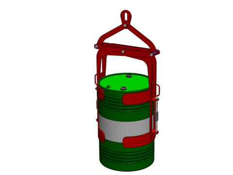 BARREL DRUM VERTICAL TONGS SCISSOR GRIPPER LIFTING CLAMP GRAB Modelo 3D
