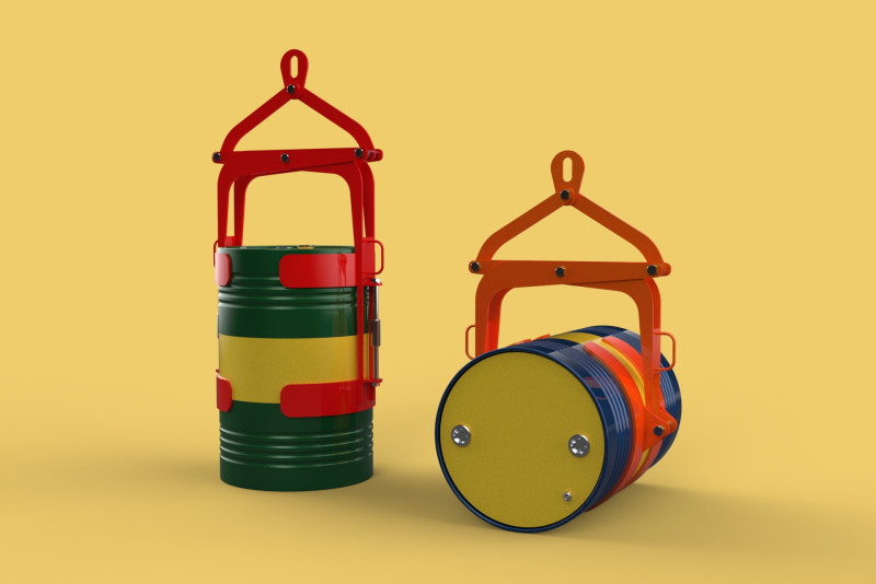 UNIVERSAL DRUM LIFTER TONGS SCISSOR GRIPPER LIFTING CLAMP GRAB 3D Model .c4d .max .obj .3ds .fbx .stl .blend