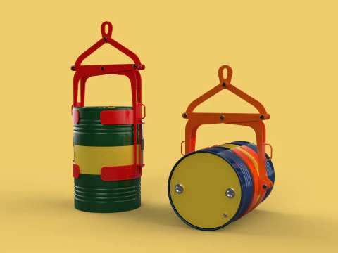 PINZAS PARA ELEVADOR DE TAMBOR UNIVERSAL PINZA DE TIJERA ABRAZADERA DE ELEVACIÓN Modelo 3D