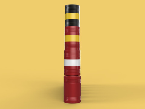 STACKED VARIOUS COLOR FUEL OIL STEEL DRUM GALLON BARREL GAS TANK Modelo 3D