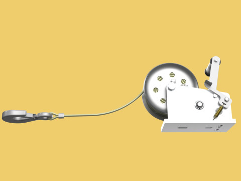STANDARD MANUAL HAND LEVER CRANK WINCH HOIST WIRE LIFTING CRANE 3D Model