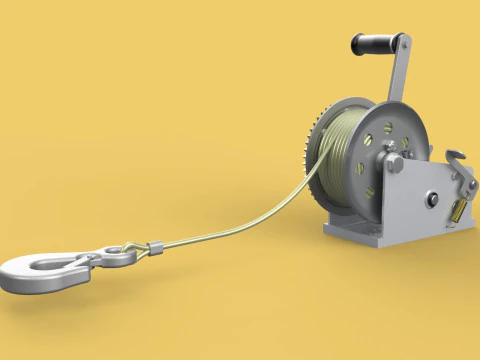 GUINDASTE COM ALAVANCA MANUAL PADR&Atilde;O GUINDASTE DE ELEVA&Ccedil;&Atilde;O DE FIO Modelo 3D