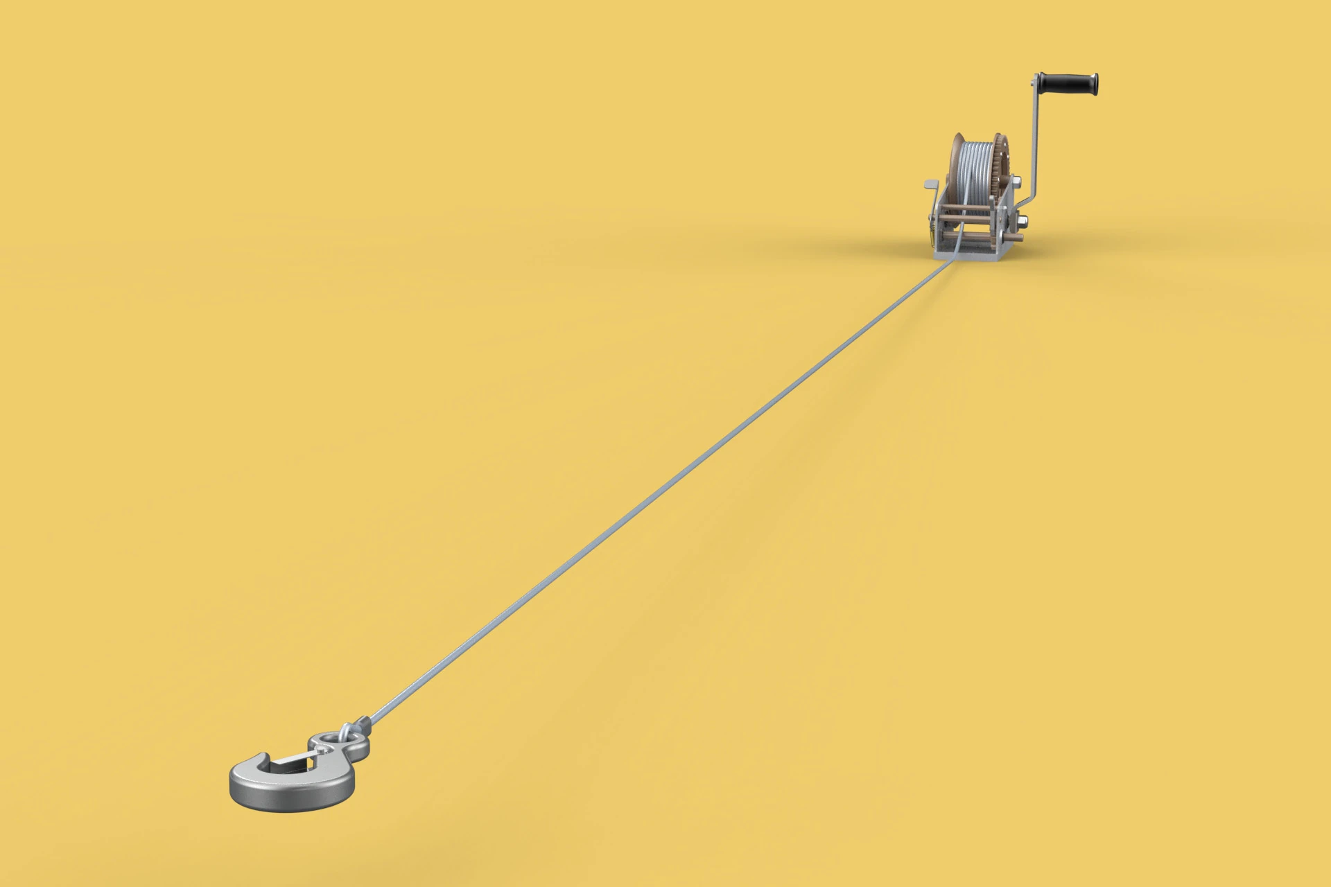 핸드 레버 크랭크 윈치 호이스트 와이어 로프 슬링 케이블 리프트 크레인 3D 모델 .c4d .max .obj .3ds .fbx .stl .blend