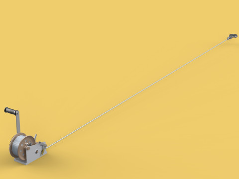 HAND LEVER CRANK WINCHES HOIST WIRE ROPE SLING CABLE LIFT CRANE 3D Model