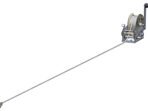 HAND LEVER CRANK WINCHES HOIST WIRE ROPE SLING CABLE LIFT CRANE 3D Model