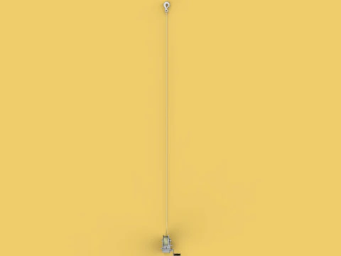 HEAVY DUTY HAND LEVER CRANK WINCH LONG STEEL CABLE ROPE SLING 3D Model