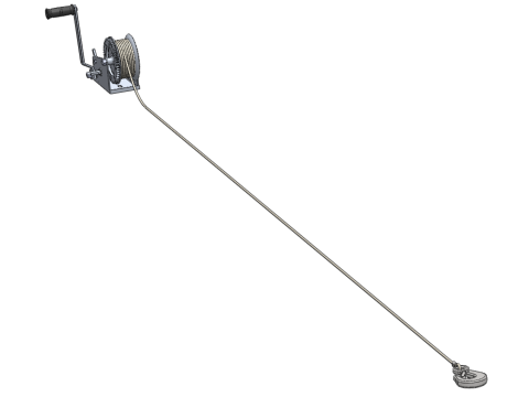 HEAVY DUTY HAND LEVER CRANK WINCH LONG STEEL CABLE ROPE SLING 3D Model