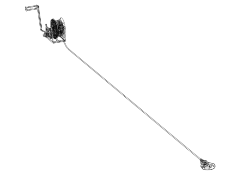 HEAVY DUTY HAND LEVER CRANK WINCH LONG STEEL CABLE ROPE SLING 3D Model