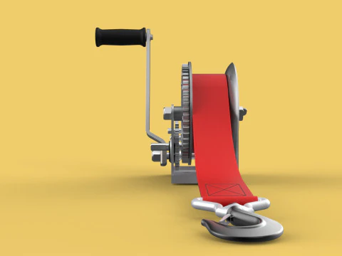 GUINDASTE COM ALAVANCA MANUAL PADR&Atilde;O GUINDASTE DE ELEVA&Ccedil;&Atilde;O DE CORREIA Modelo 3D
