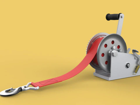 GUINDASTE COM ALAVANCA MANUAL PADR&Atilde;O GUINDASTE DE ELEVA&Ccedil;&Atilde;O DE CORREIA Modelo 3D