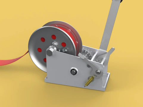 GUINDASTE COM ALAVANCA MANUAL PADR&Atilde;O GUINDASTE DE ELEVA&Ccedil;&Atilde;O DE CORREIA Modelo 3D