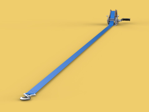 HAND LEVER CRANK WINCHES HOIST BELT WEBBING STRAP LIFT CRANE TON 3D Model