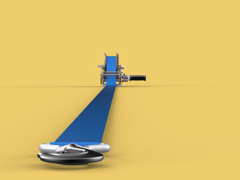 HAND LEVER CRANK WINCHES HOIST BELT WEBBING STRAP LIFT CRANE TON 3D Model