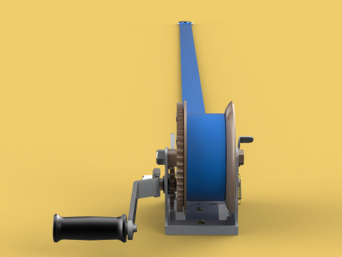 HAND LEVER CRANK WINCHES HOIST BELT WEBBING STRAP LIFT CRANE TON 3D Model