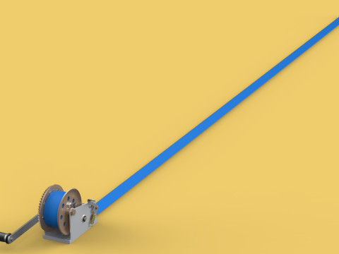 HAND LEVER CRANK WINCHES HOIST BELT WEBBING STRAP LIFT CRANE TON 3D Model