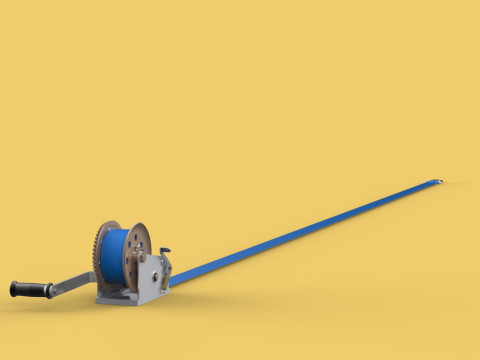 HAND LEVER CRANK WINCHES HOIST BELT WEBBING STRAP LIFT CRANE TON 3D Model