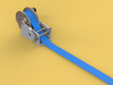 HAND LEVER CRANK WINCHES HOIST BELT WEBBING STRAP LIFT CRANE TON 3D Model