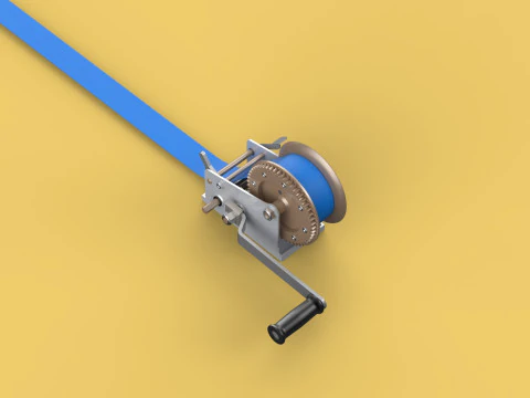 HAND LEVER CRANK WINCHES HOIST BELT WEBBING STRAP LIFT CRANE TON 3D Model