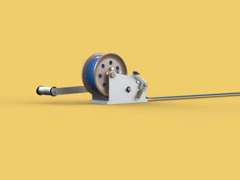 HAND LEVER CRANK WINCHES HOIST BELT WEBBING STRAP LIFT CRANE TON 3D Model