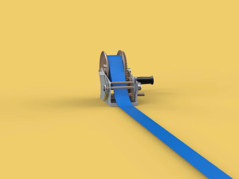 HAND LEVER CRANK WINCHES HOIST BELT WEBBING STRAP LIFT CRANE TON 3D Model