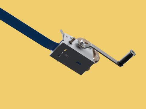 HAND LEVER CRANK WINCHES HOIST BELT WEBBING STRAP LIFT CRANE TON 3D Model
